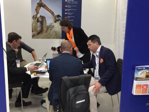 Mascus attending business meetings as Intermat