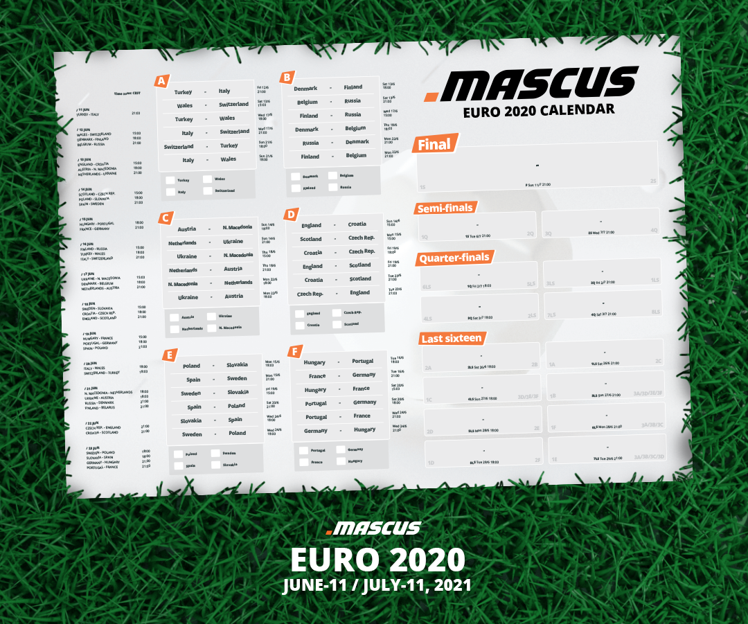 The Mascus Calendar for UEFA EURO 2020 Mascus Blog UK